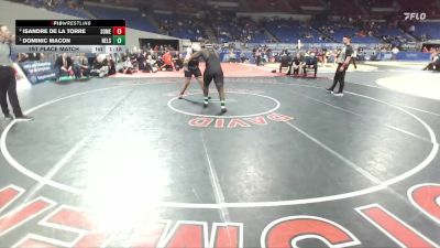 6A Boys 285 lbs 1st Place Match - Dominic Macon, Nelson Boys vs Isandre De La Torre, South Medford Boys