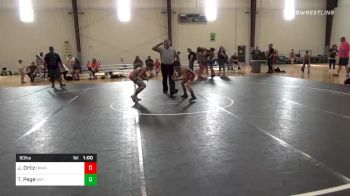 90 lbs Consolation - Javier Ortiz, Okwa vs Thunder Page, South Central Punishers