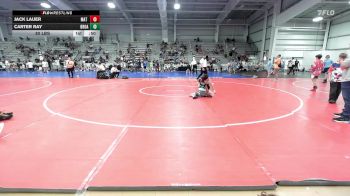 80 lbs Rr Rnd 3 - Jack Lauer, Mat Warriors Red vs Carter Ray, Broad Axe White
