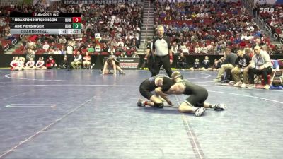 3A-106 lbs Quarterfinal - Abe Heysinger, Dubuque Hempstead vs Braxton Hutchinson, Burlington