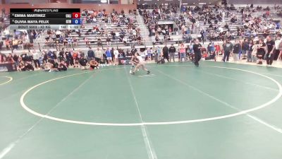 43 kg Champ. Rd Of 16 - Emma Martinez, California vs Olivia Maya Felix, Golden Tribe Wrestling