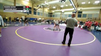 135lbs Cons. Round 2 - Josephine Sully, R. A. Long (Girls) vs Phaedra Mathis, Castle Rock (Girls)