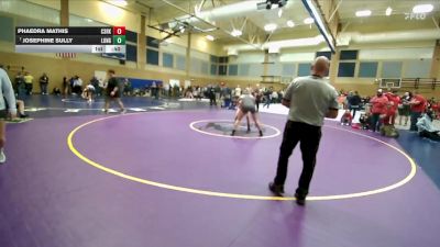 135lbs Cons. Round 2 - Josephine Sully, R. A. Long (Girls) vs Phaedra Mathis, Castle Rock (Girls)
