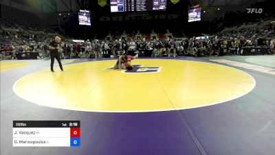 132 lbs Cons 64 #1 - Joshua Vasquez, MI vs George Marinopoulos, IL