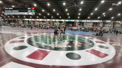 157 lbs Cons. Round 5 - Coy Eddy, New Underwood Wrestling Club vs Hayden Amende, Moorcroft Mat Masters