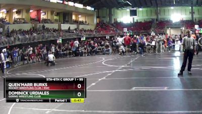 95 lbs Cons. Round 3 - Quen`Marr Burks, Rocket Wrestling Club / RWC vs Dominick Urdiales, Gering Wrestling Club