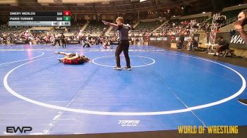 110 lbs Semifinal - Emery Merlos, Savage House Wrestling Club vs Paris Turner, Rabbit Wrestling Club