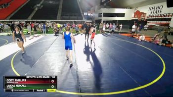 130 lbs Quarterfinal - Lukas Nuxall, Alaska vs Cody Phillips, Washington