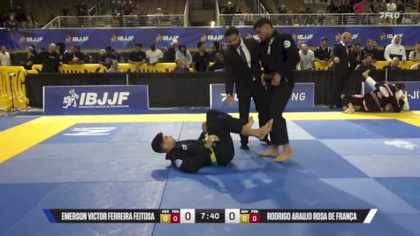 Rodrigo Araujo Rosa De França vs Emerson Victor Ferreira Feitosa 2026 Pan Jiu Jitsu IBJJF Championship