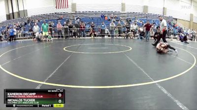 53 lbs Cons. Round 2 - Nichalos Tucker, Columbia City Wrestling Club vs Kameron DeCamp, Franklin Central Wrestling Club