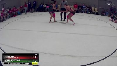 148 lbs Round 4 (8 Team) - Jaden Ney, Kansas Pink Gecko vs Naomi Santiago, Kentucky