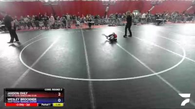 71 lbs Cons. Round 2 - Jaxson Ohly, Valley Elite Wrestling Club vs Wesley Brockner, Team Nazar Training Center