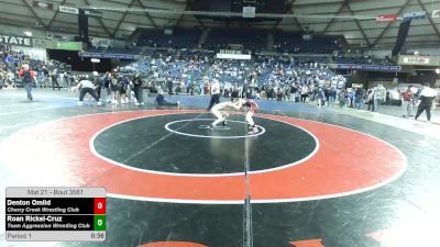 86 lbs 1st Place Match - Denton Omlid, Cherry Creek Wrestling Club vs Roan Rickel-Cruz, Team Aggression Wrestling Club