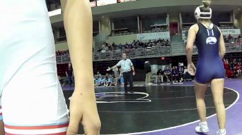 130 lbs Round 2 (3 Team) - Alynna Wallace, Wood River vs Skylie Semken, Crismon High School
