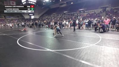 105 lbs Champ. Rd Of 16 - Carter Mochel, Duran Wrestling Club vs Kaimana Lum-Perreira, Pikes Peak Warriors Wrestling