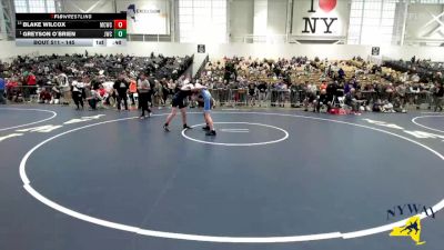 145 lbs Cons. Round 3 - Greyson O`Brien, Journeymen Wrestling Club vs Blake Wilcox, Mat Creatures Wrestling Club