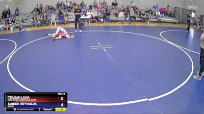 92 lbs Semifinal - Teagan Luna, Mat Sense Wrestling Club vs Kaiden Reynolds, COWA