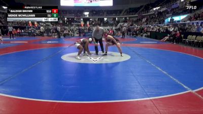 1-5A 185 1st Place Match - Baleigh Brown, Weaver vs Mende Mcwilliams, East Limestone