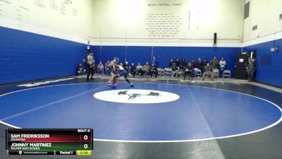 130 lbs Cons. Round 2 - Sam Fridriksson, Soldotna vs Johnny Martinez, Palmer High School