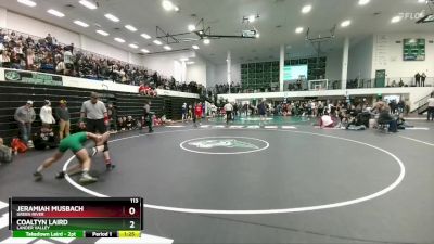 113 lbs Quarterfinal - Coaltyn Laird, Lander Valley vs Jeramiah Musbach, Green River