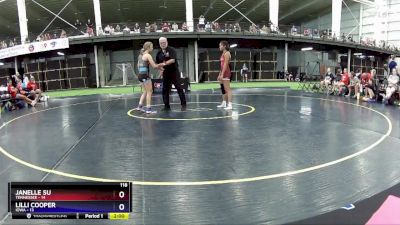 118 lbs Round 4 (6 Team) - Janelle Su, Tennessee vs Lilli Cooper, Iowa
