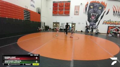 58-63 lbs Round 3 - Kasen Asay, Powell Wrestling Club vs Santiago Piplica, Riverton USA Wrestling