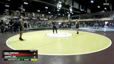 150 lbs Champ. Round 1 - Johnny Law, Liberty (Winchester) vs Greg Torosian, Birmingham