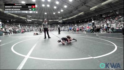 55 lbs Round Of 32 - Bennett Roberson, Watonga Youth Wrestling vs Jasper McKisson, Perry Wrestling Academy
