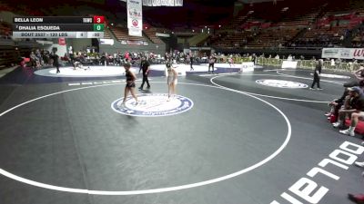 120 lbs 3rd Place Match - Dhalia Esqueda vs Bella Leon, The GR818ERS Wrestling Club