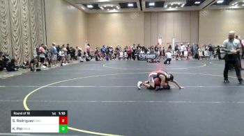 90 lbs Round Of 16 - Santiago Rodriguez, Coachella Valley WC vs Keenan Paz, Gold Rush Wr Acd