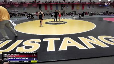 117 A Champ. Round 1 - Mikayla Garcia, North Central (IL) vs Alexandra Tchekounova, Quincy