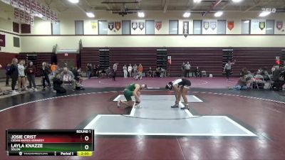 JV-3 lbs Round 1 - Josie Crist, Cedar Rapids Kennedy vs Layla Knazze, Solon