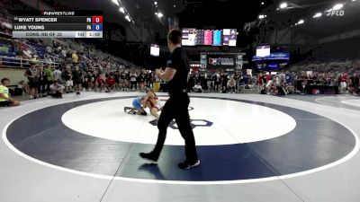 120 lbs Cons. Rd Of 32 - Wyatt Spencer, PA vs Luke Young, PA