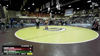 78 lbs Round 2 - Asher James, Temecula Valley Wrestling Club vs Kash Apodaca, Central Coast Most Wanted