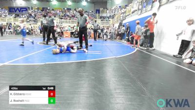 43 lbs Consi Of 8 #1 - Kannon Gibbens, Rough Riders vs Jackson Rosholt, Piedmont