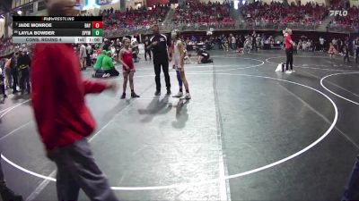 82 lbs Cons. Round 4 - Layla Bowder, St Paul Youth Wrestling vs Jade Monroe, Ironman Wrestling