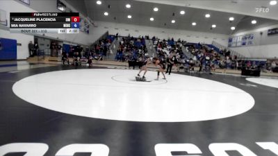 110 lbs 3rd Place Match - Mia Navarro, Menlo College vs Jacqueline Placencia, Simpson University