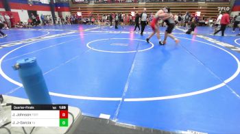 215 lbs Quarterfinal - Jaeden Johnson, Fort Gibson vs Jordan Joseph-Garcia, Tulsa Union