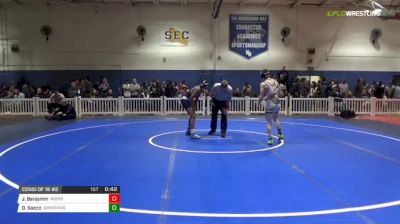 120 lbs Consi of 16 #2 - James Benjamin, West Orange vs Dominic Sacco, Holy Spirit