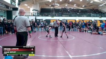 80 lbs 1st Place Match - Michael Longtin, Tri- Valley vs Shane Bayley, West