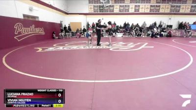 110 lbs Cons. Round 2 - Luciana Frazao, Palomar vs Vivian Nguyen, Cerritos College