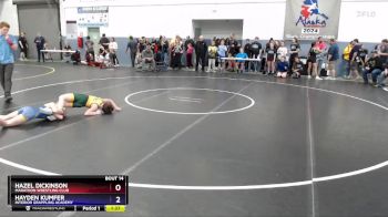 87 lbs Round 1 - Hayden Kumfer, Interior Grappling Academy vs Hazel Dickinson, Marathon Wrestling Club