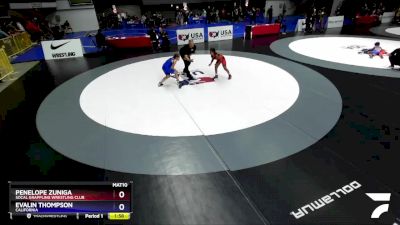 81 lbs Quarterfinal - Penelope Zuniga, Socal Grappling Wrestling Club vs Evalin Thompson, California