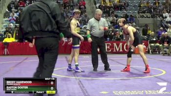 132 lbs Semifinal - Easton Doster, New Haven vs Brody Hagewood, Prairie Heights