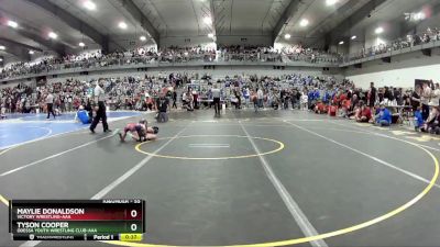 55 lbs Cons. Round 2 - Maylie Donaldson, Victory Wrestling-AAA vs Tyson Cooper, Odessa Youth Wrestling Club-AAA