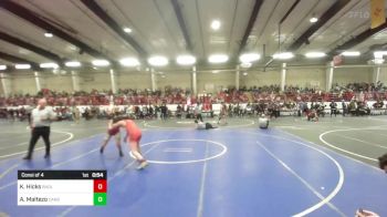 123 lbs Consi Of 4 - Kaden Hicks, Badlands WC vs Anthony Maltezo, Canon City