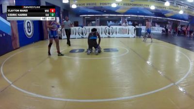 165 lbs Round 4 (8 Team) - Clayton Manzi, Wakulla WC vs Cedric Harris, Oakleaf WC
