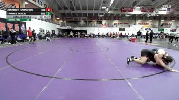 184 lbs Cons. Round 3 - Thomas Vance, Northwestern (Iowa) vs Jonathon Paramore, Reinhardt University (GA)