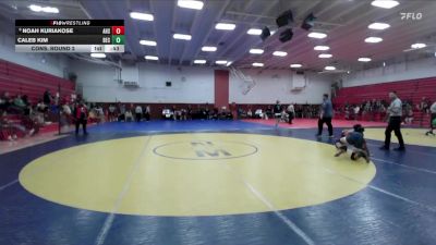 126 lbs Cons. Round 2 - Caleb Kim, Berean Christian vs Noah Kuriakose, American