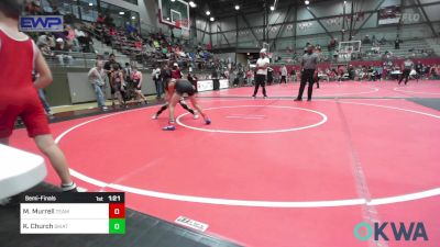 80 lbs Semifinal - Miles Murrell, Team Tulsa Wrestling Club vs Kade Church, Skiatook Youth Wrestling